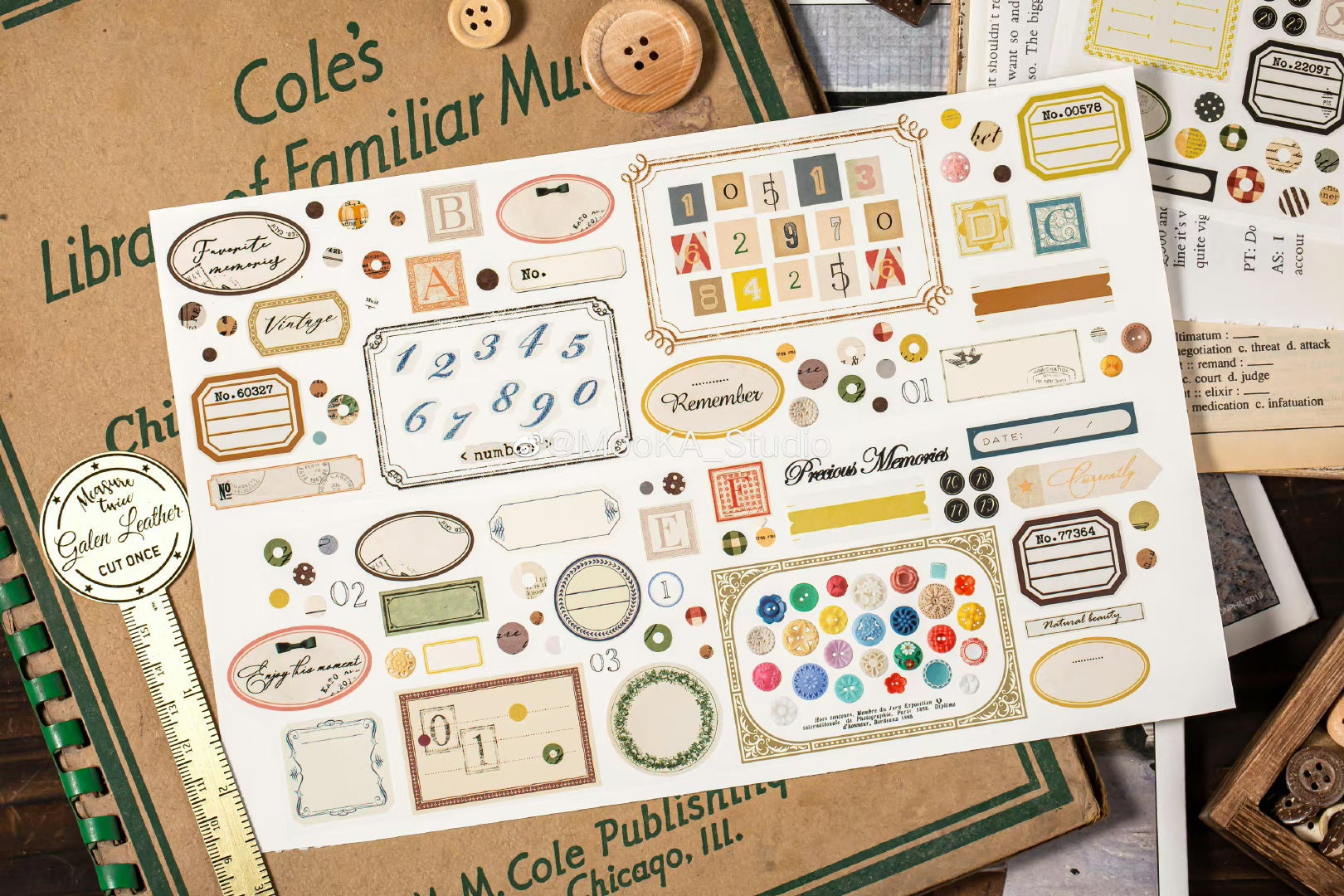 Mooka Studio Masking Tape: Buttons and Labels