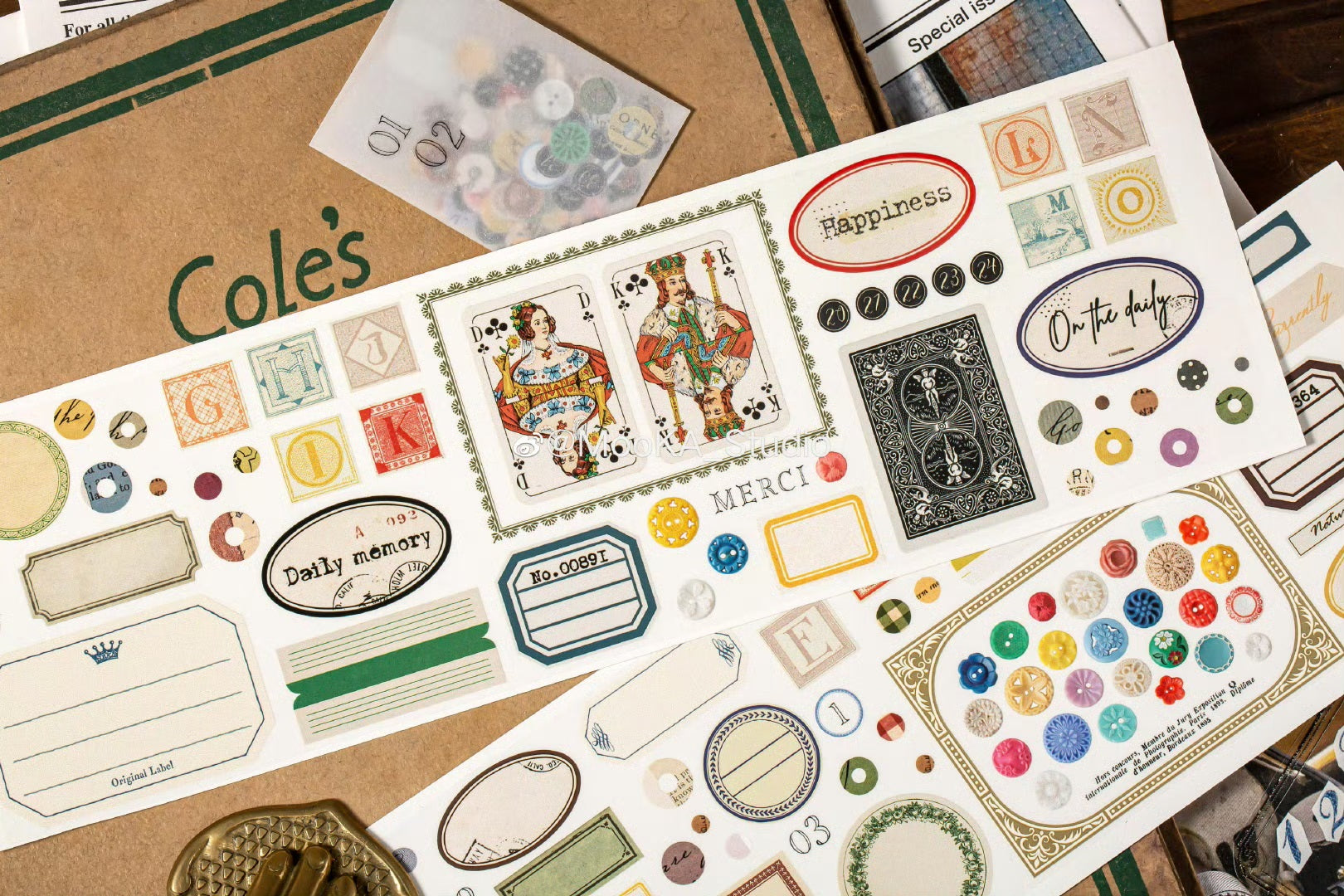 Mooka Studio Masking Tape: Buttons and Labels