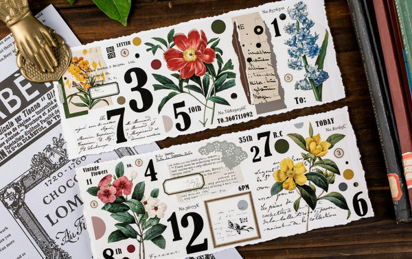 Mooka Studio Masking Tape: Large Vintage Flowers