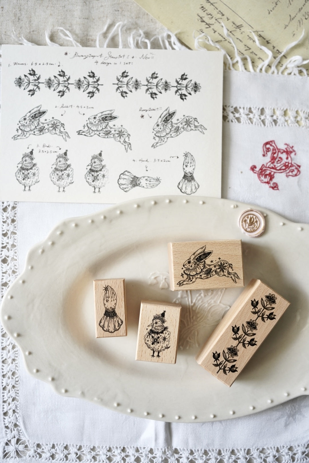 Moonchild Groceries: Blooming Imprints Stamps