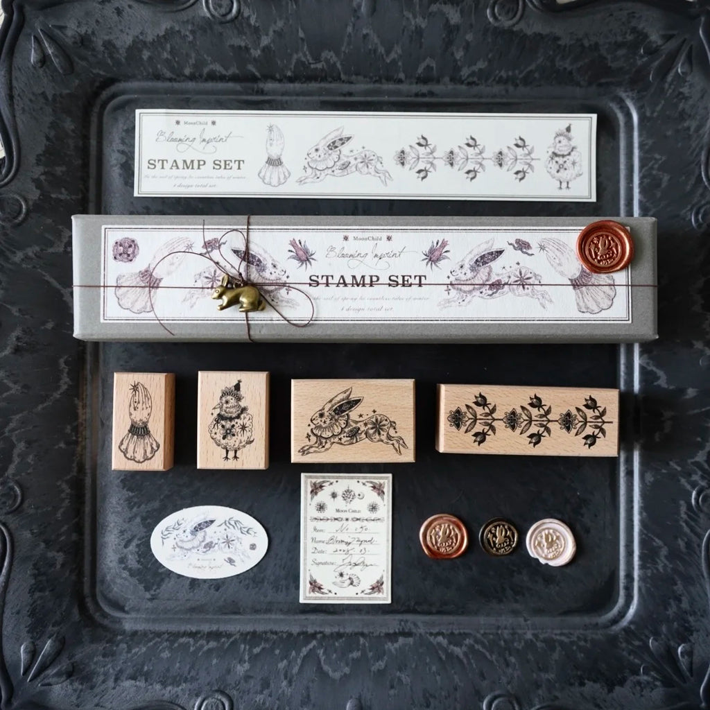 Moonchild Groceries: Blooming Imprints Stamps