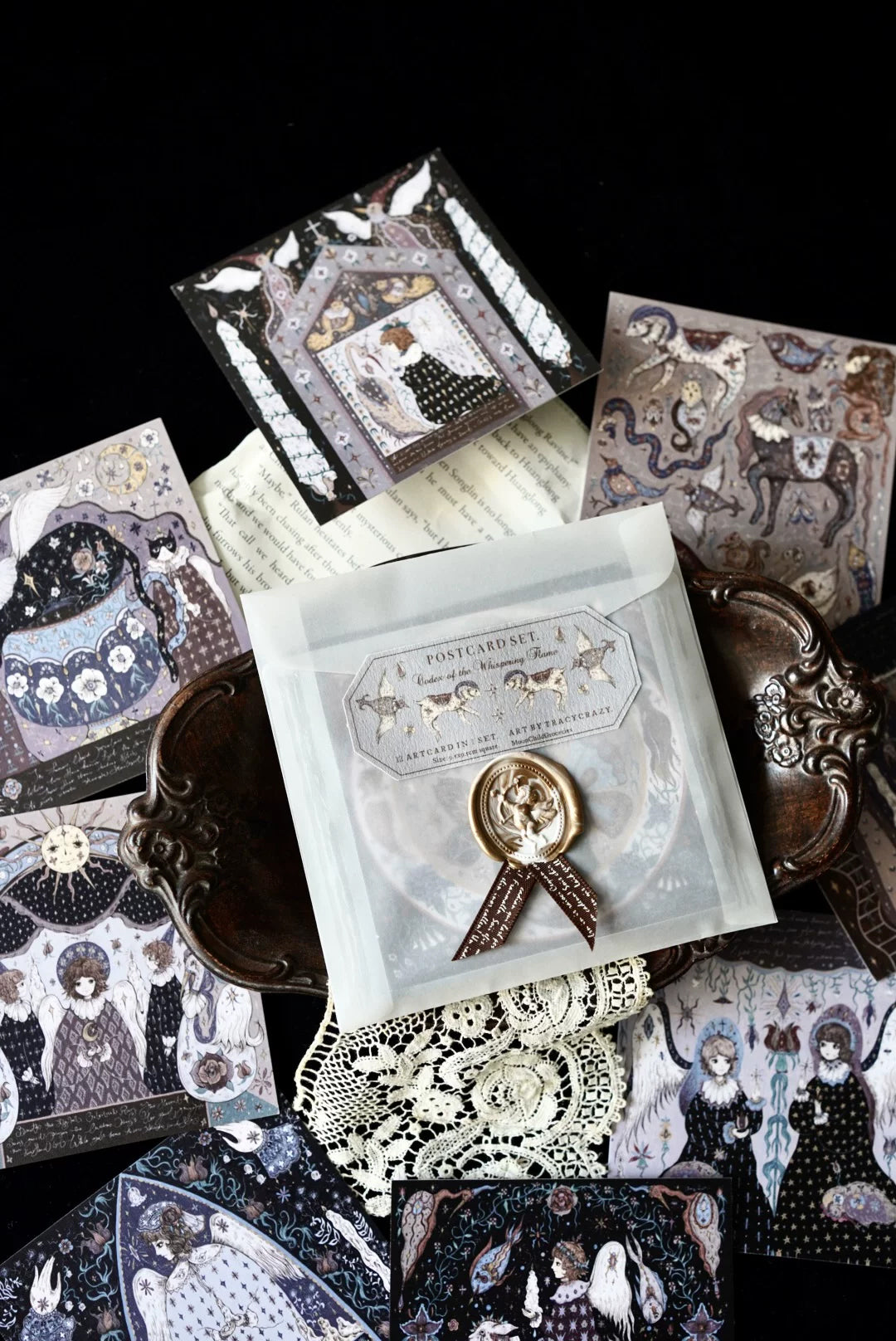 Moonchild Groceries: Codex of the Whispering Flame Postcards Se