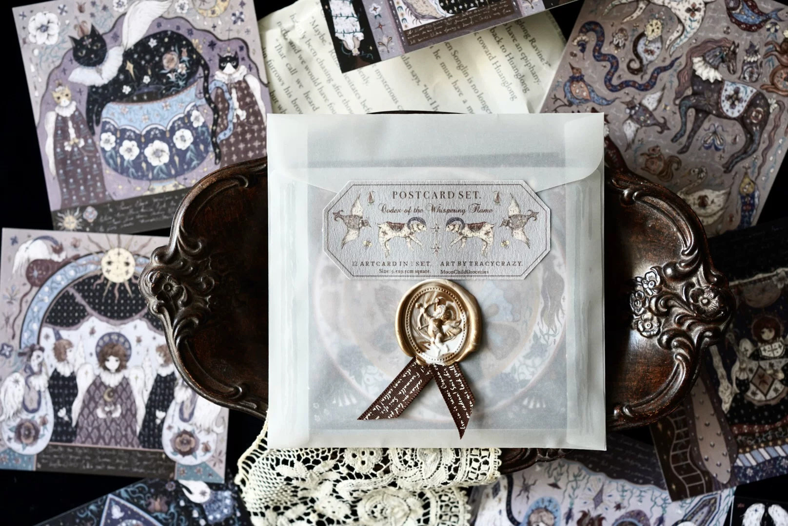 Moonchild Groceries: Codex of the Whispering Flame Postcards Se