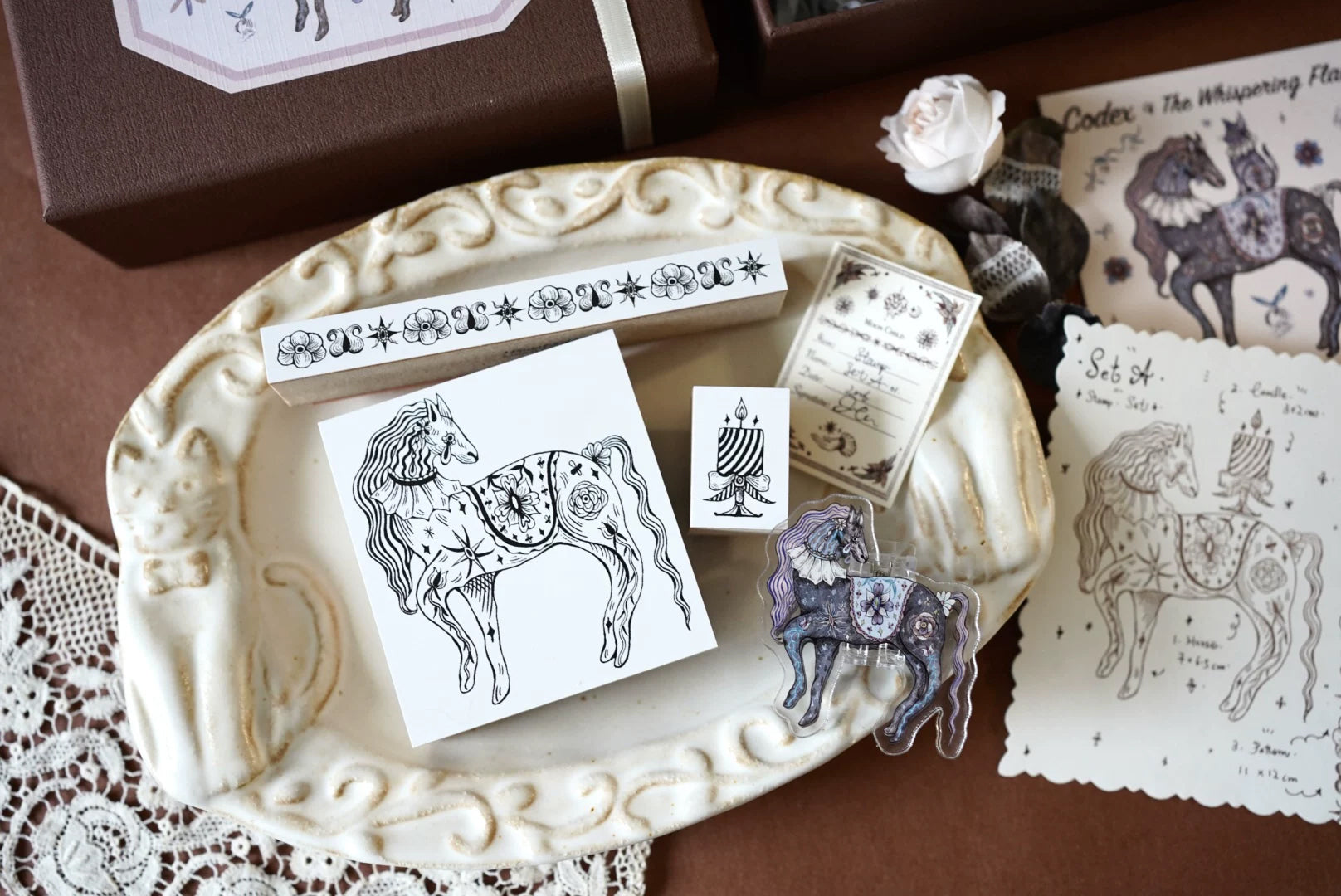 Moonchild Groceries: Codex of the Whispering Flame Stamps Set