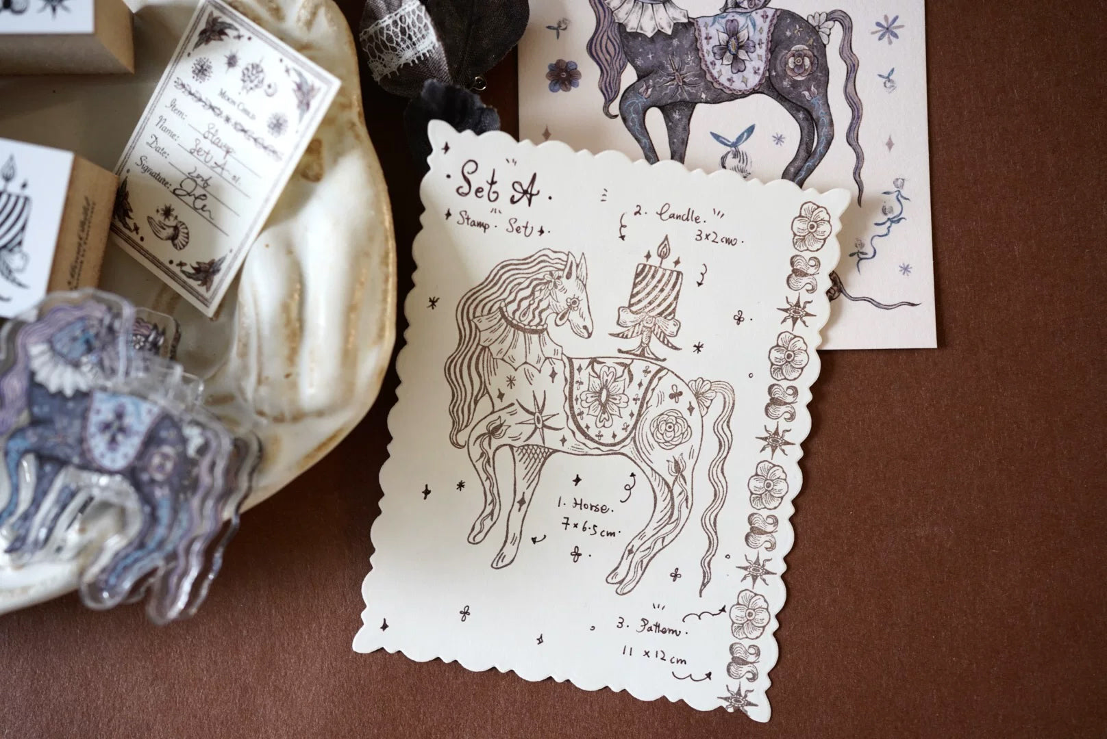 Moonchild Groceries: Codex of the Whispering Flame Stamps Set