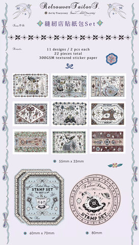 Moonlight Groceries: Retrouver Tailor Shop Sticker Pack