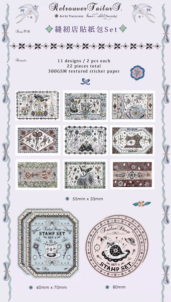 Moonlight Groceries: Retrouver Tailor Shop Sticker Pack