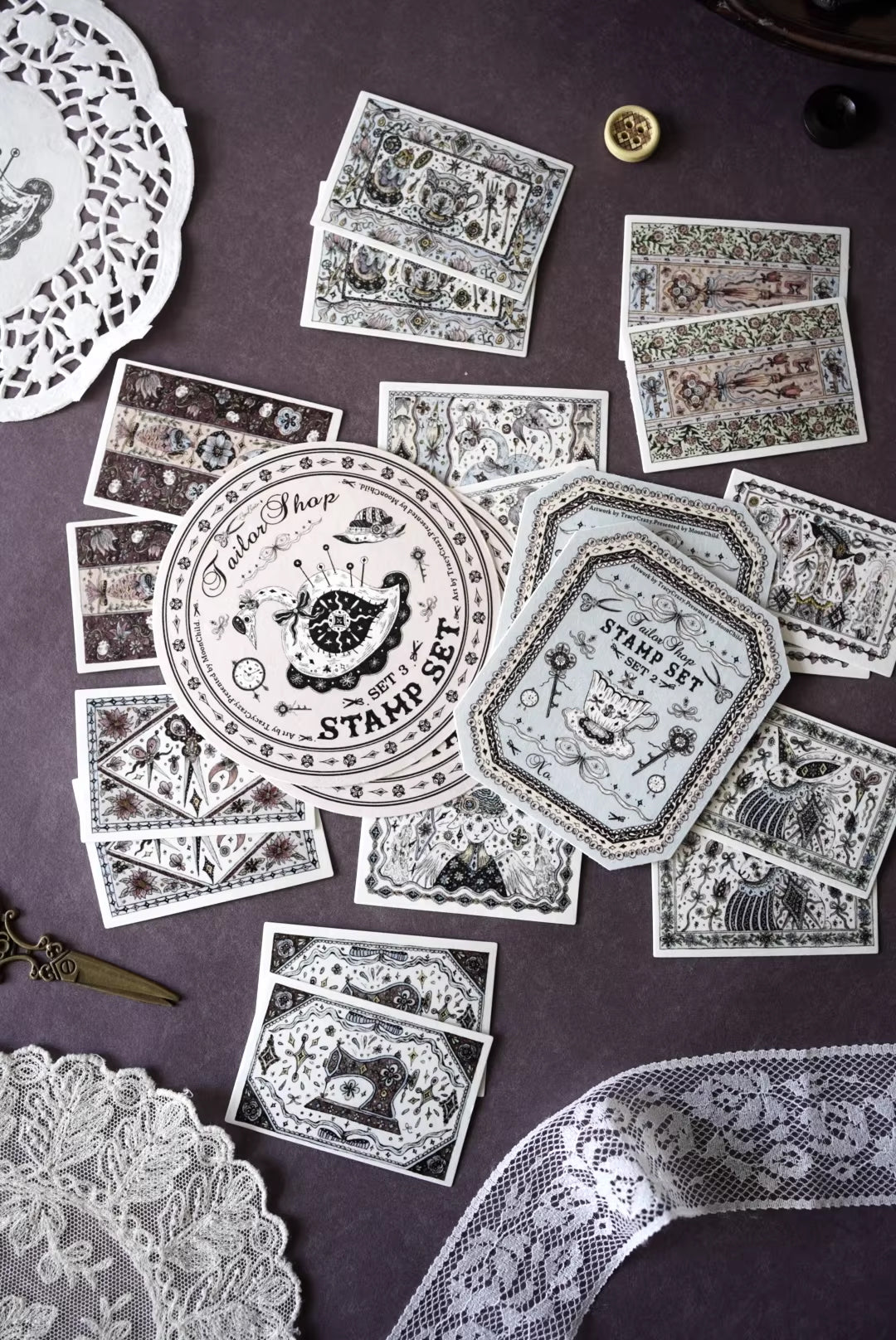 Moonlight Groceries: Retrouver Tailor Shop Sticker Pack