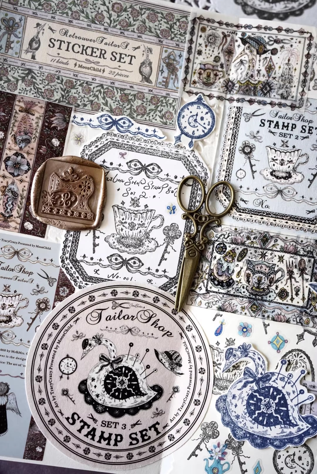 Moonlight Groceries: Retrouver Tailor Shop Sticker Pack