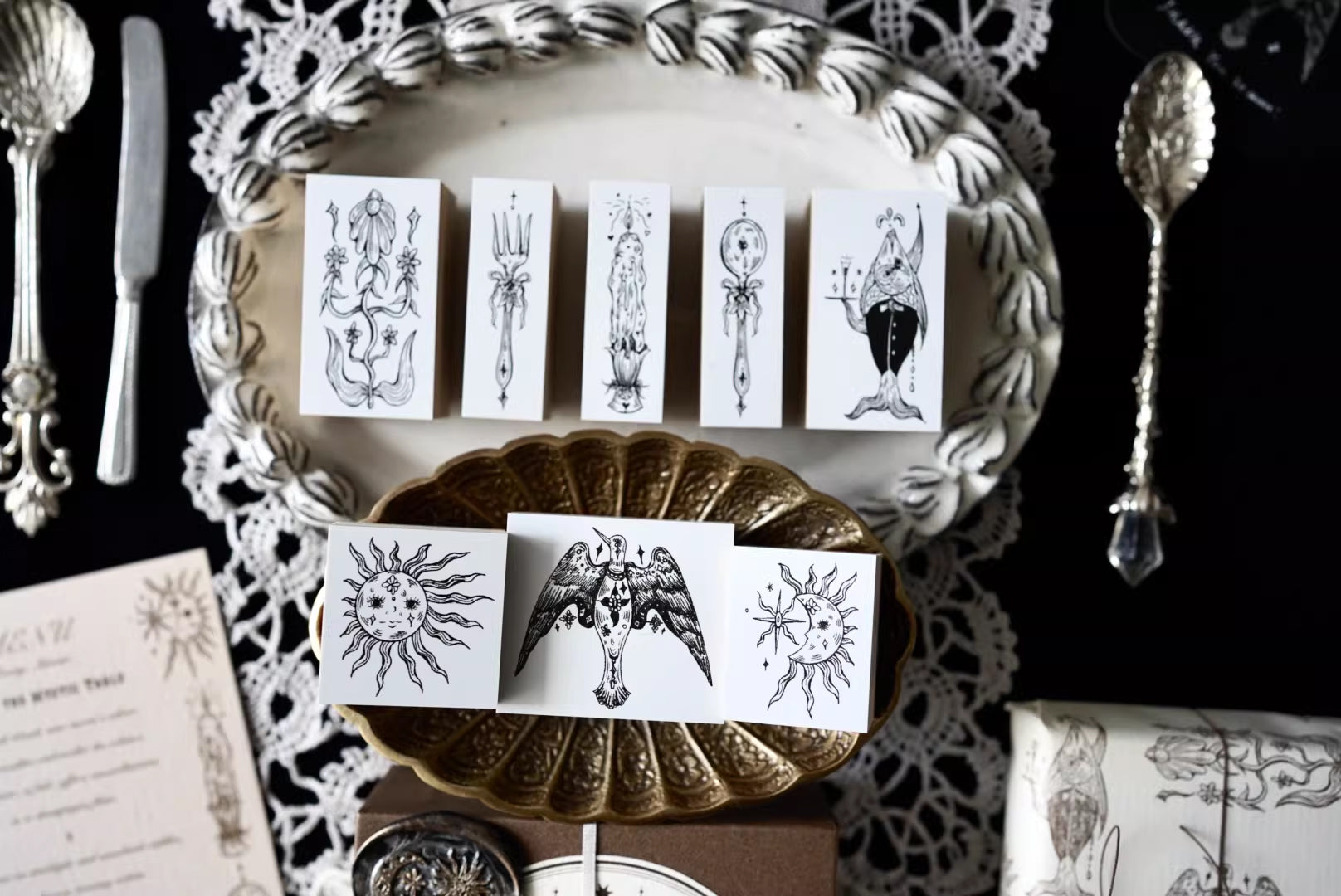 Moonchild Groceries: Under the Mystic Table Stamps Set