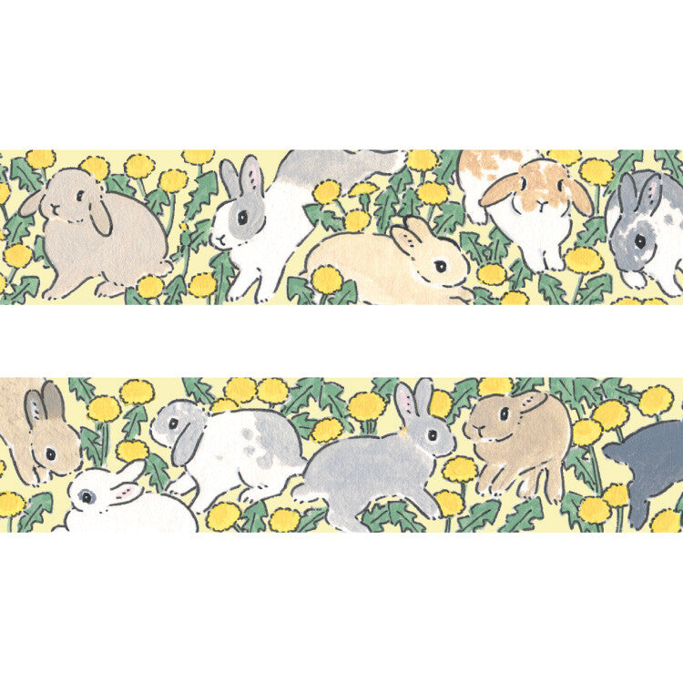 Moriyama x Papier Platz Washi Tape: Bunny in Dandelion