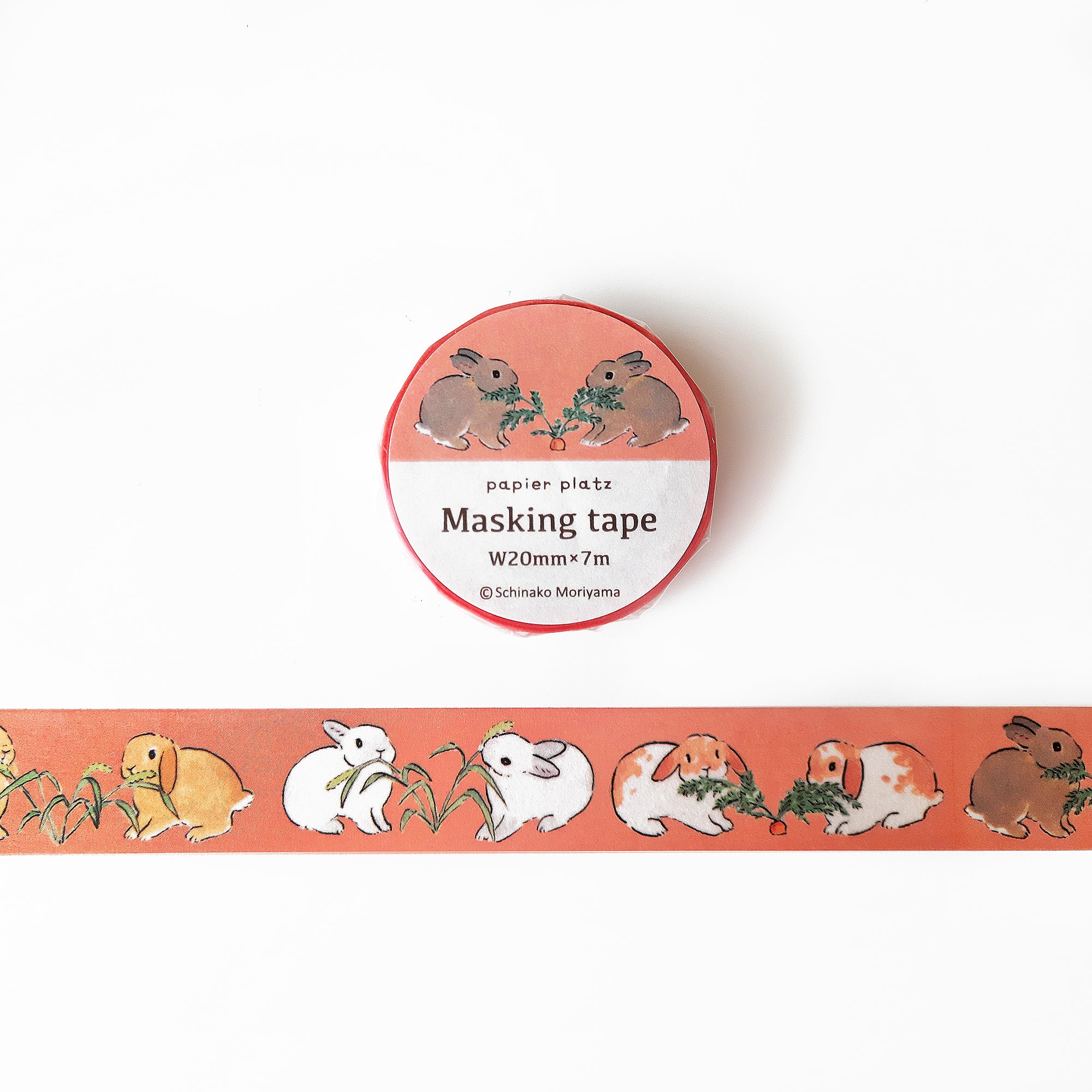 Moriyama x Papier Platz Washi Tape: Nibbling Bunny
