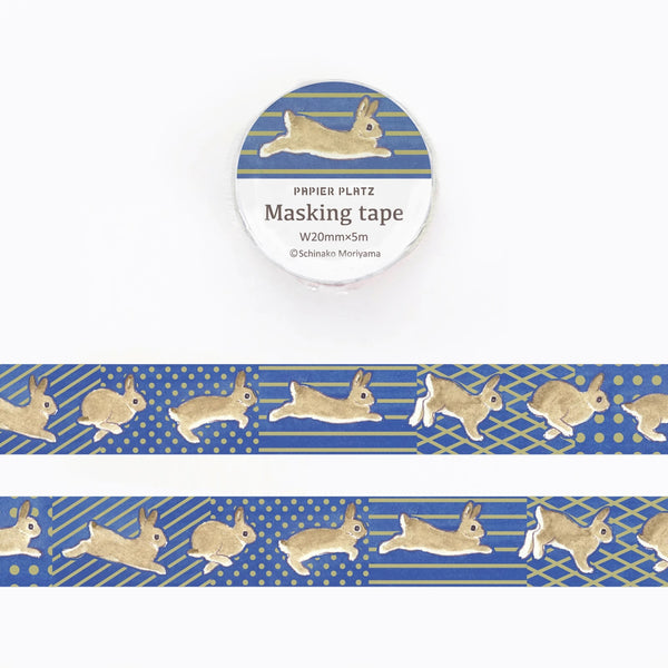 Moriyama Schinako x Papier Platz Washi Tape: Running Bunny