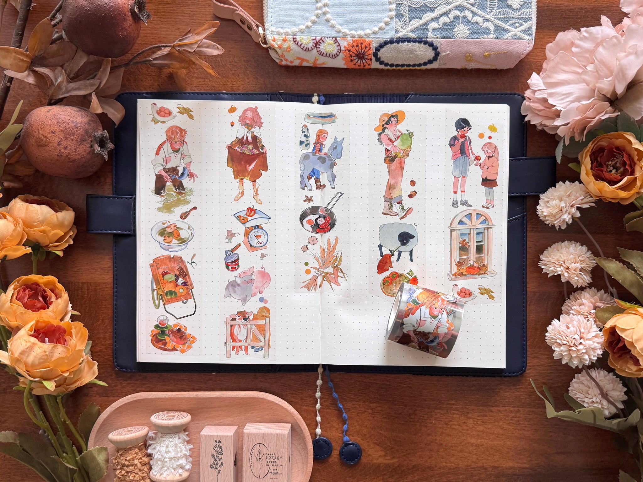 Naonao Times Masking Tape: Autumn Harvest