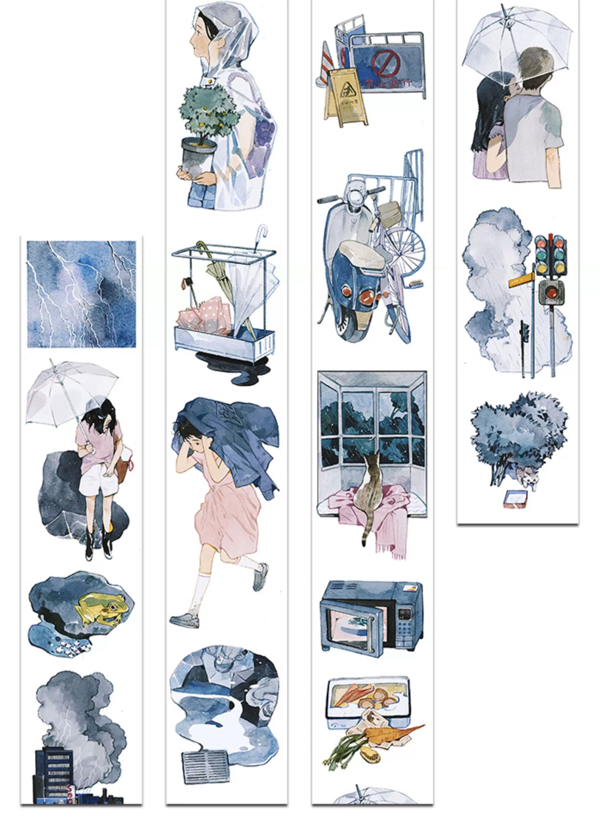 Naonao Times Masking Tape: Thunderstorm