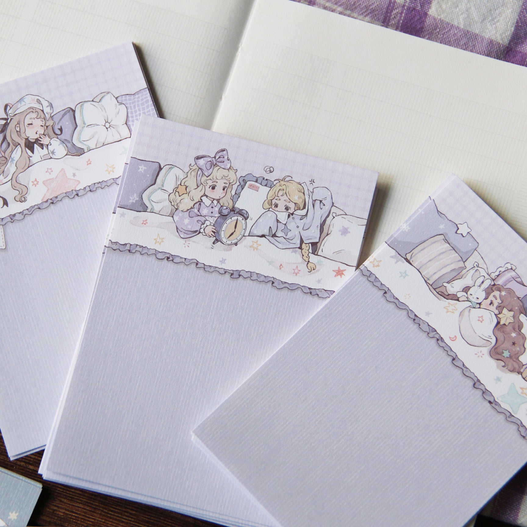 Neinei Illustration Memo Paper: Good Morning and Good Night