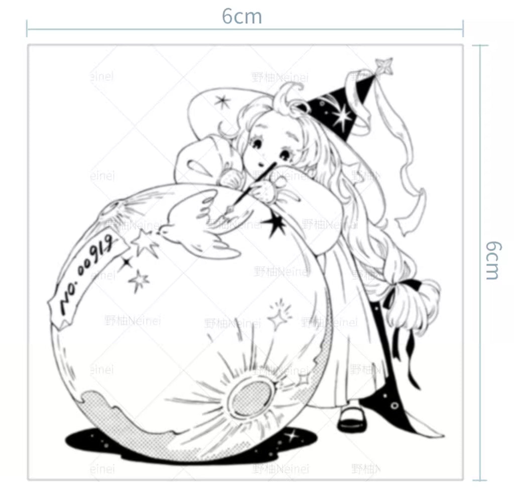 Neinei Illustration Stamp: Draw the Moon