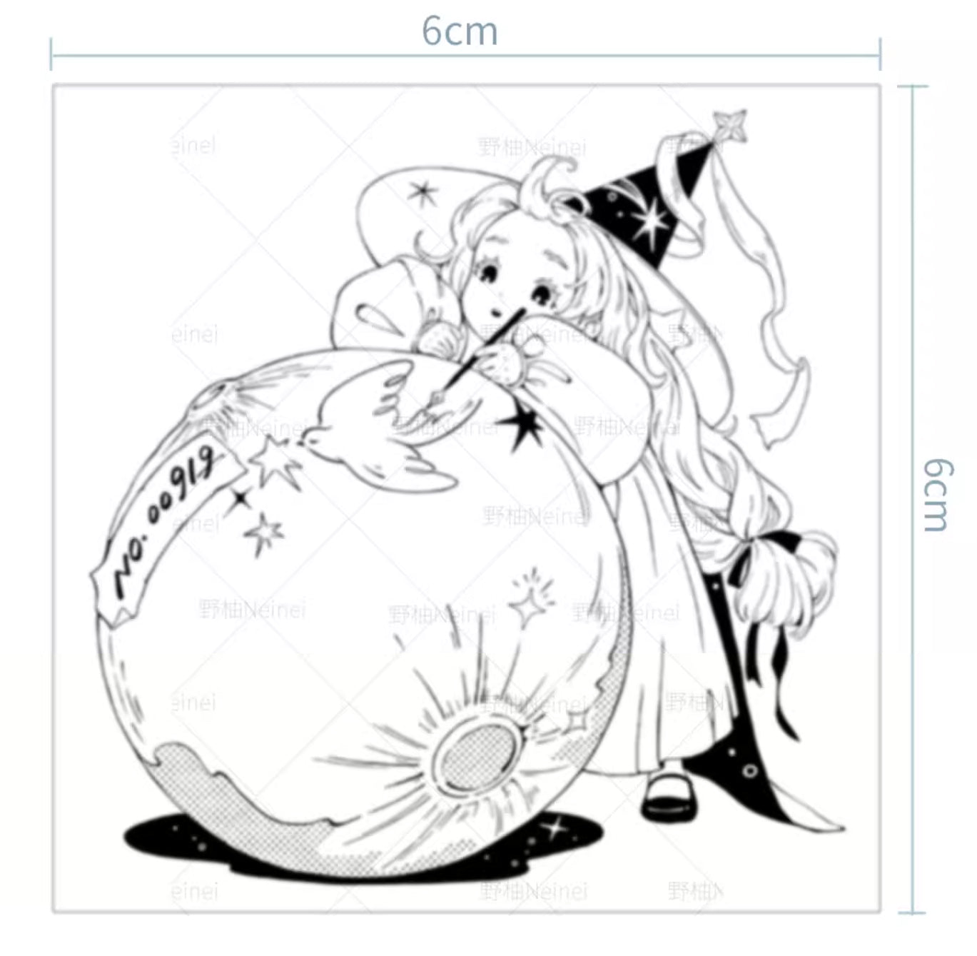Neinei Illustration Stamp: Draw the Moon
