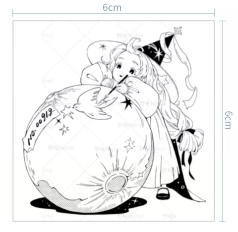 Neinei Illustration Stamp: Draw the Moon