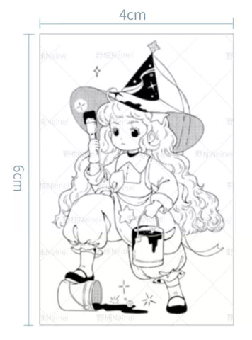 Neinei Illustration Stamp: Little Painter