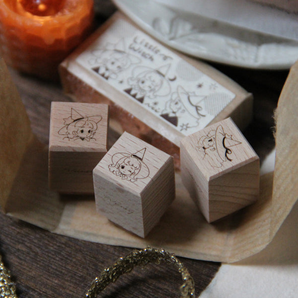Neinei Illustration Stamp: Little Witch Portraits