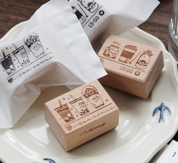 Neinei Illustration Stamp: Milk Tea & Milk