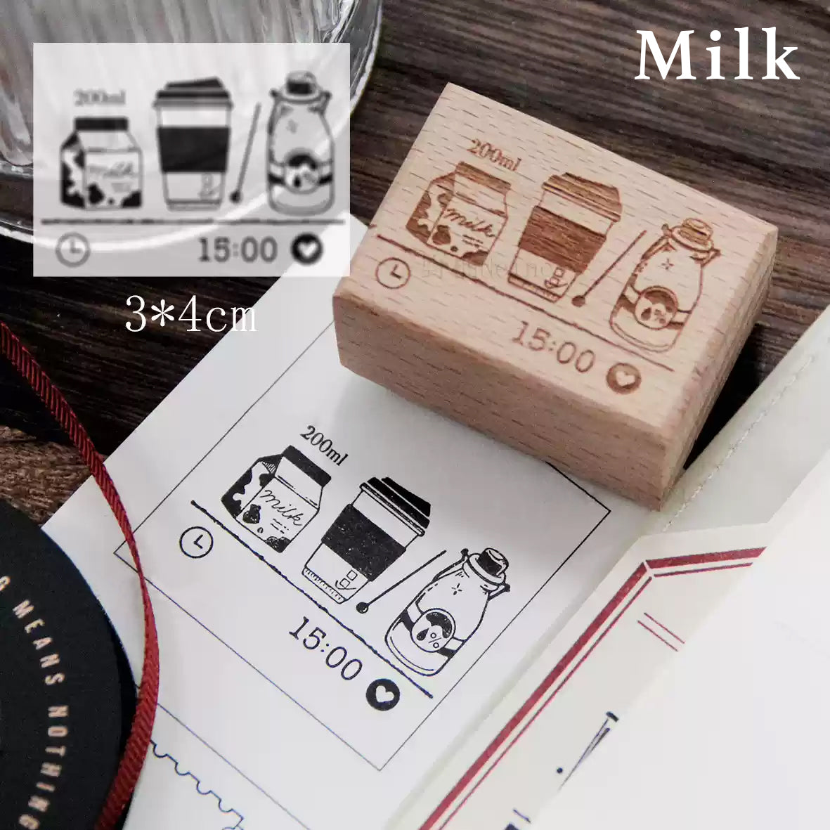 Neinei Illustration Stamp: Milk Tea & Milk