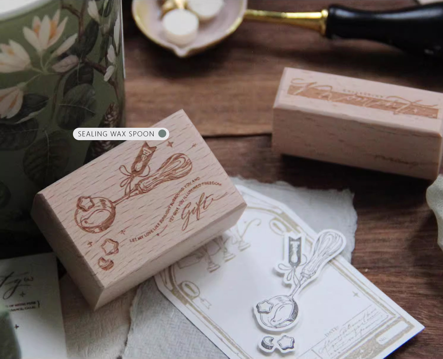 Neinei Illustration Stamps Set: Sealing Wax