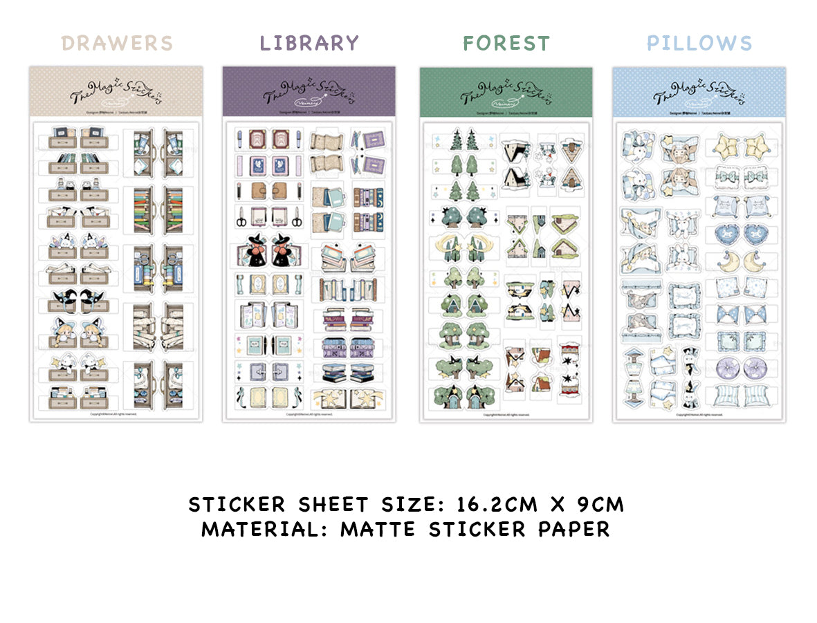 Neinei Illustration Sticker Sheet: The Magic