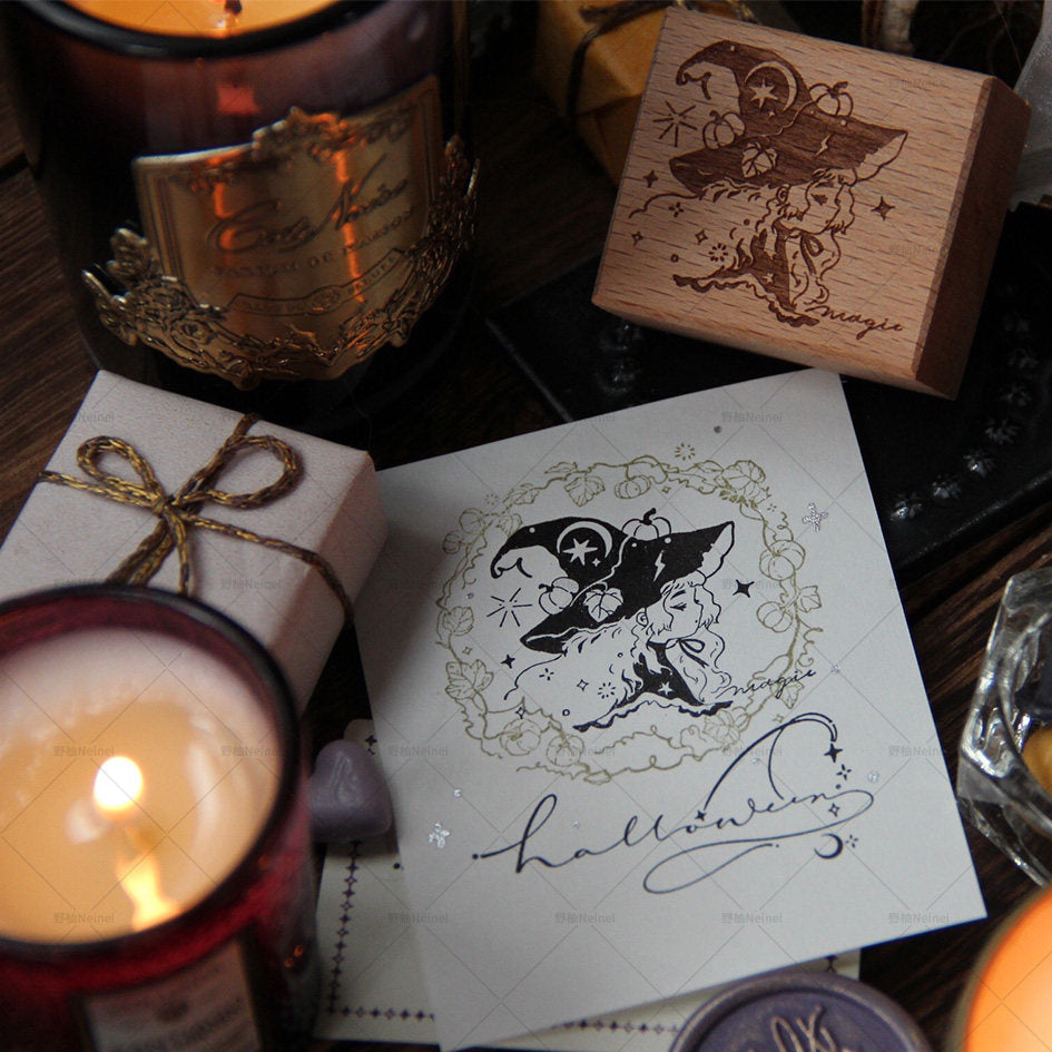 Neinei Illustration Stamp: Magical Pumpkin Hat