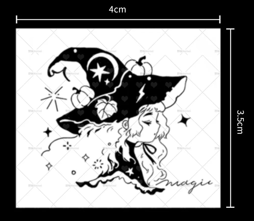 Neinei Illustration Stamp: Magical Pumpkin Hat