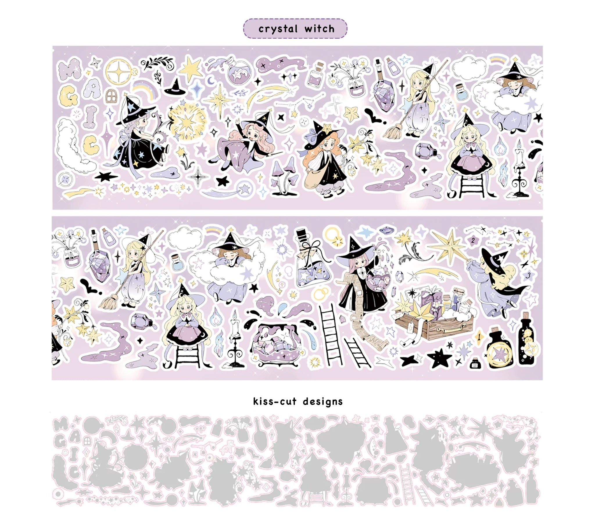Neinei Illustration Sticker Tape: The Little Witch