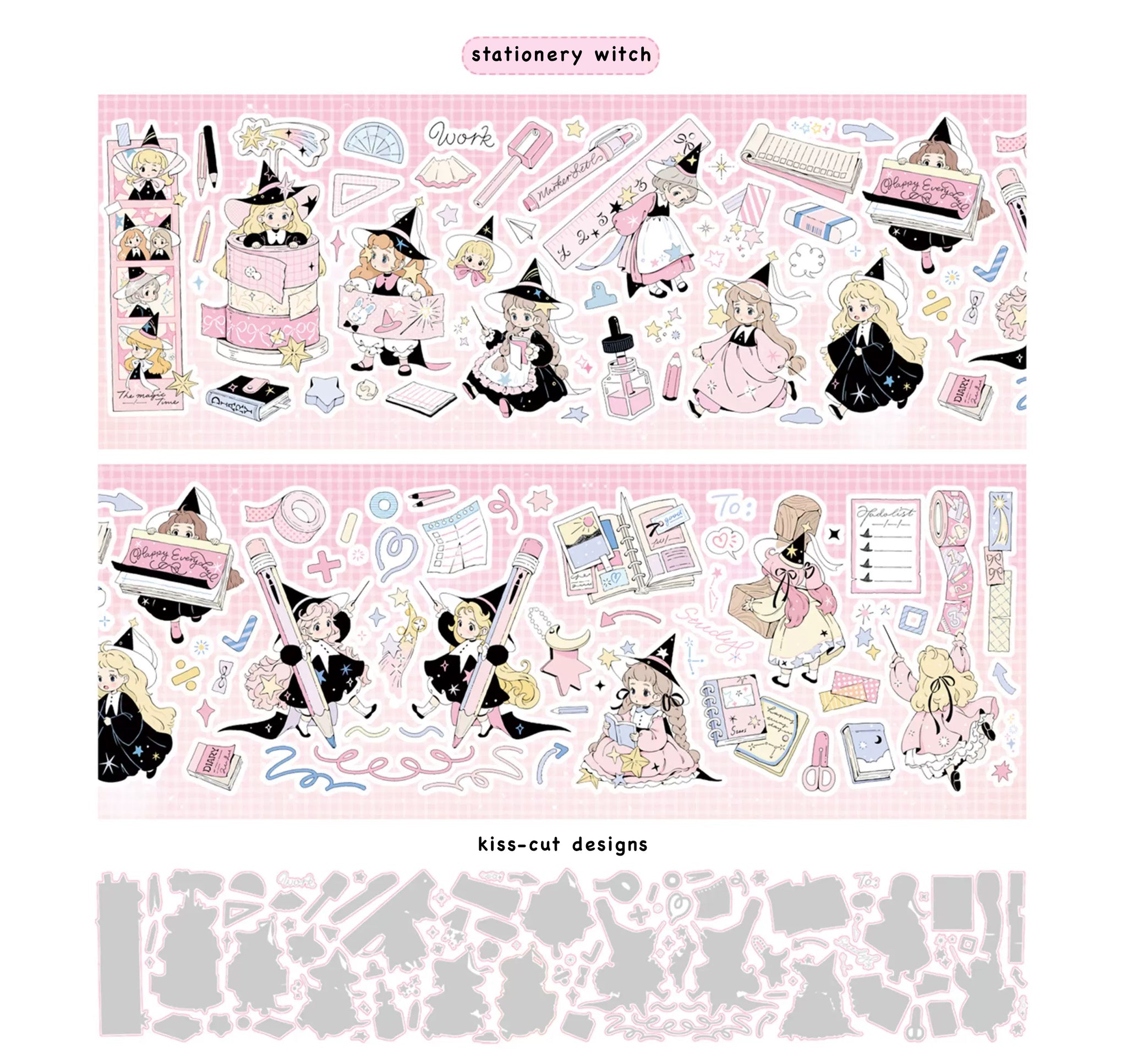 Neinei Illustration Sticker Tape: The Little Witch
