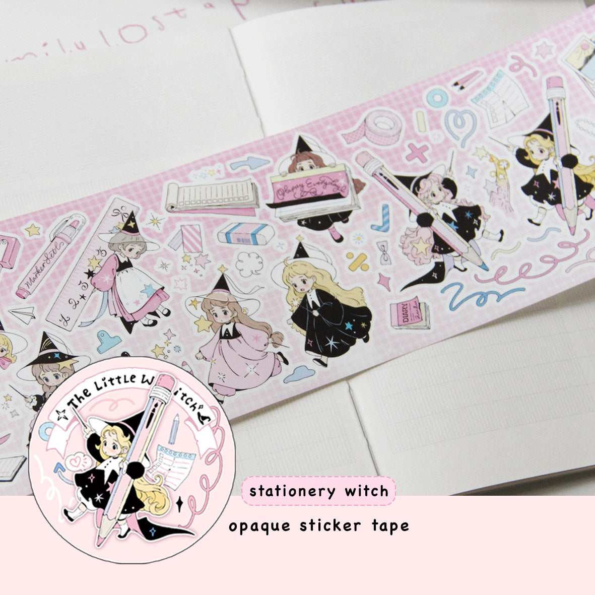 Neinei Illustration Sticker Tape: The Little Witch