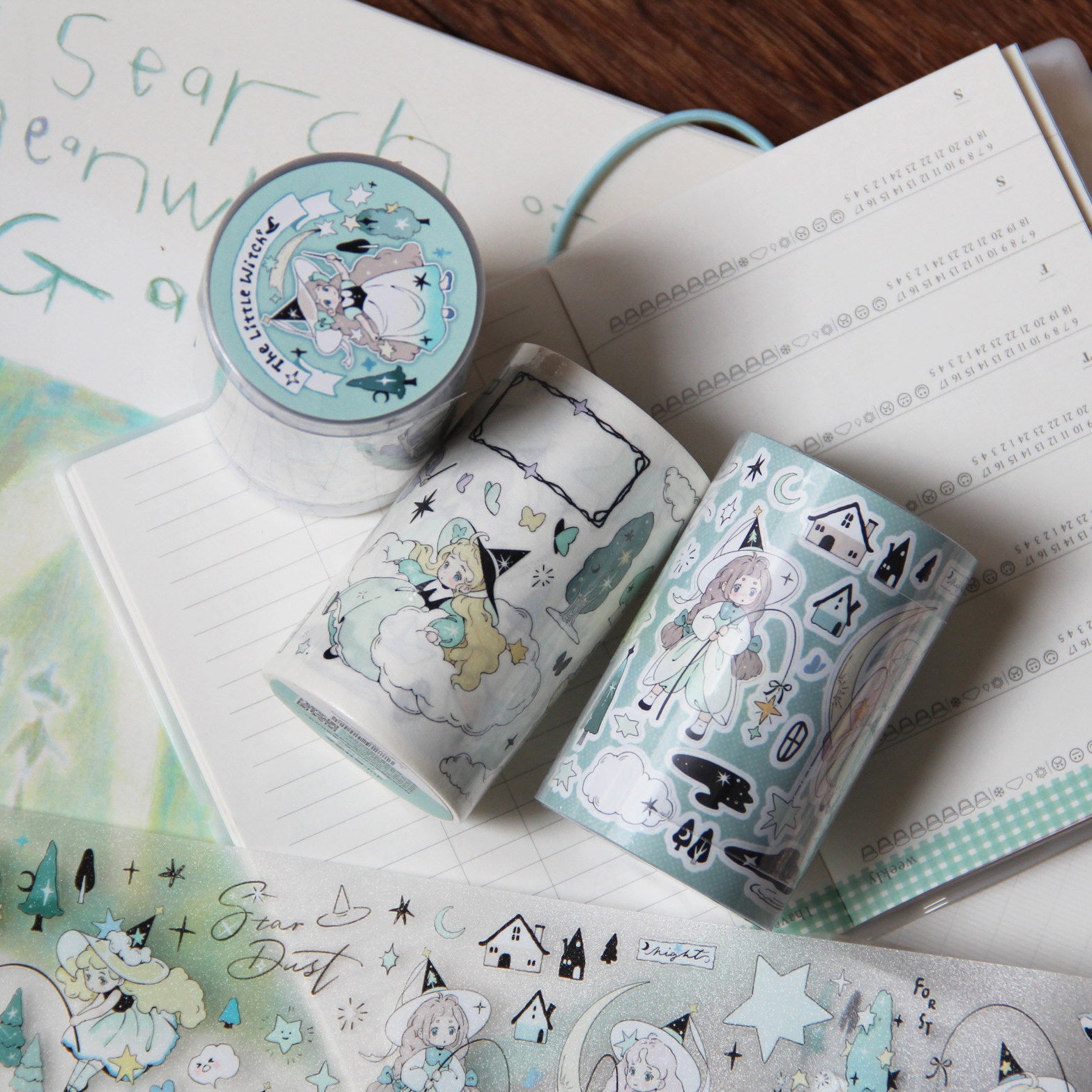 Neinei Illustration Sticker Tape: The Little Witch