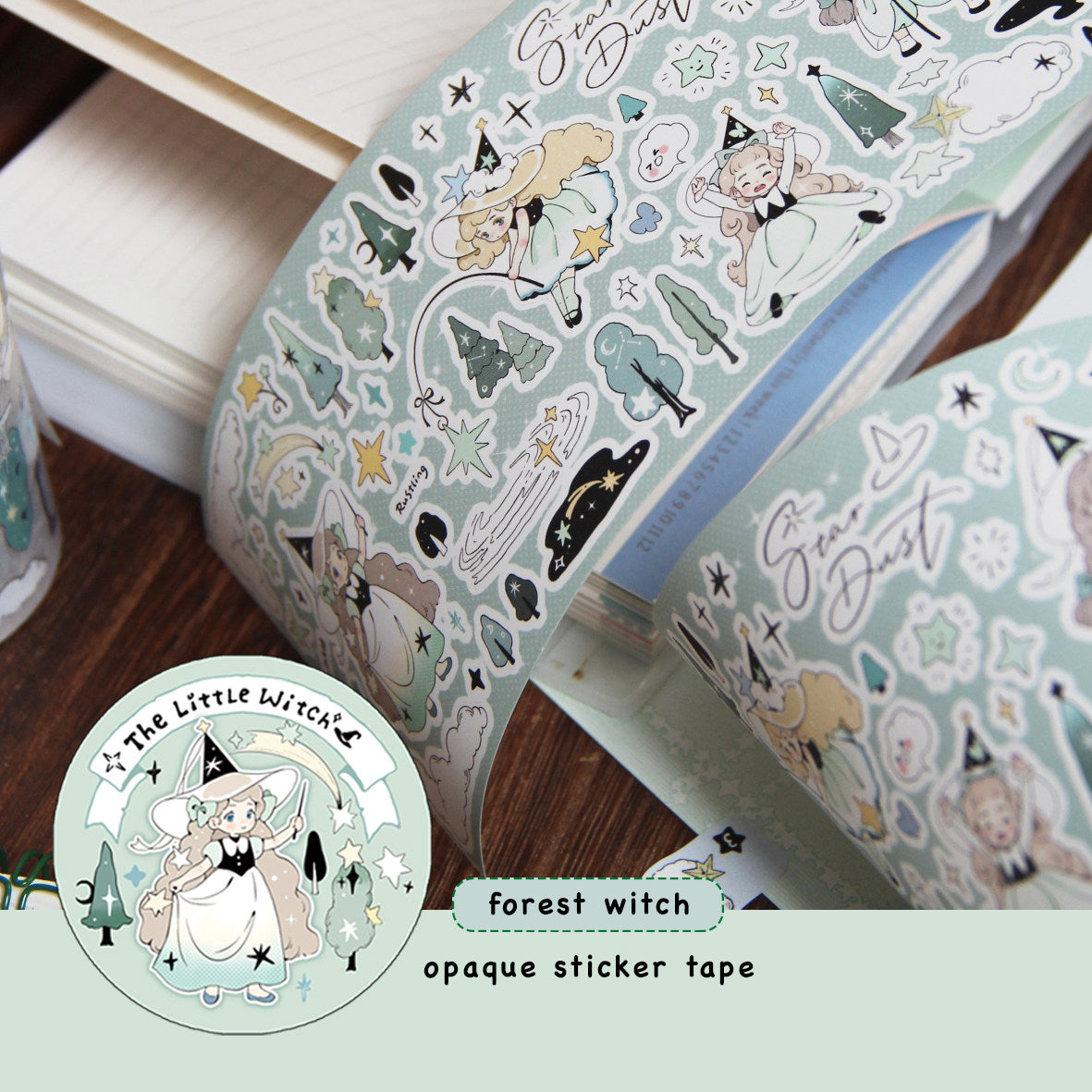 Neinei Illustration Sticker Tape: The Little Witch