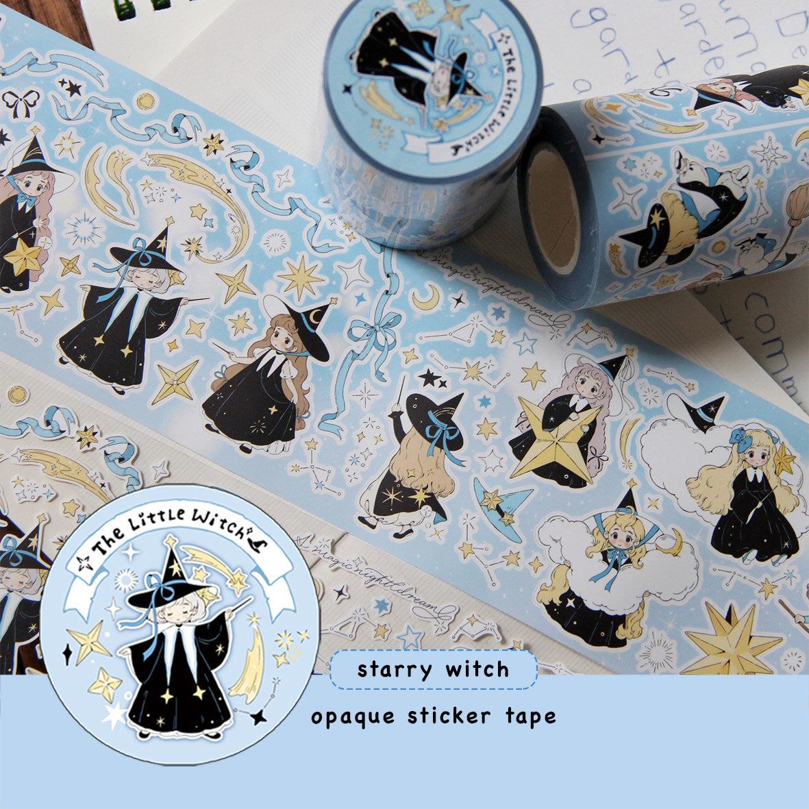 Neinei Illustration Sticker Tape: The Little Witch
