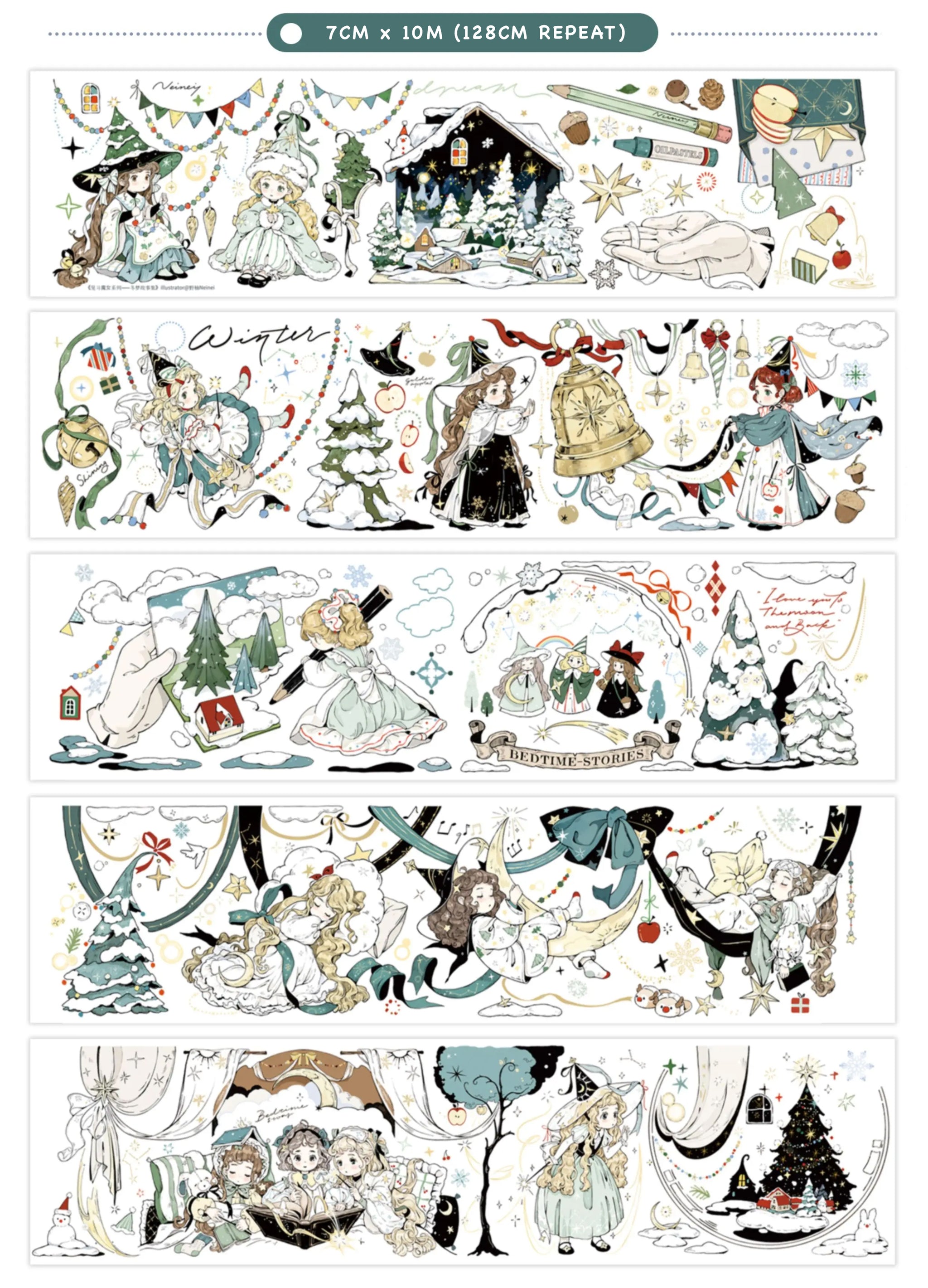 Neinei Illustration Masking Tape: Winter Dreams