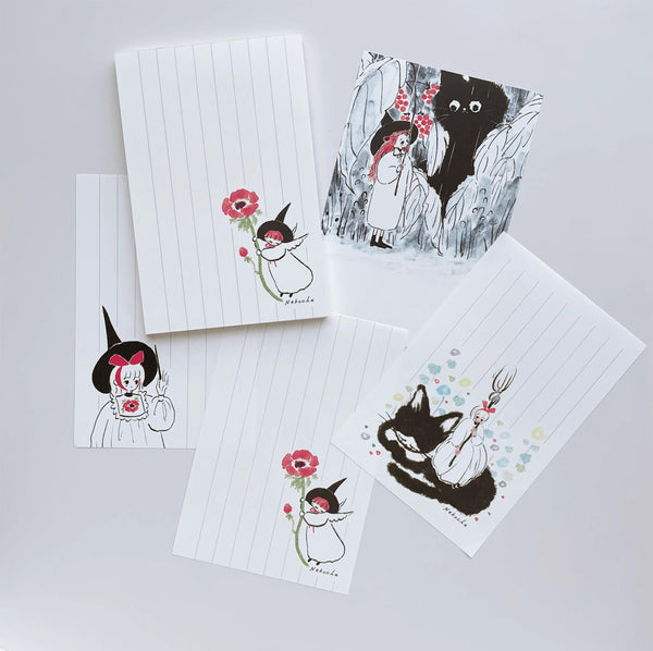 Nekocha Memo Pad: Anemone Flower Witch