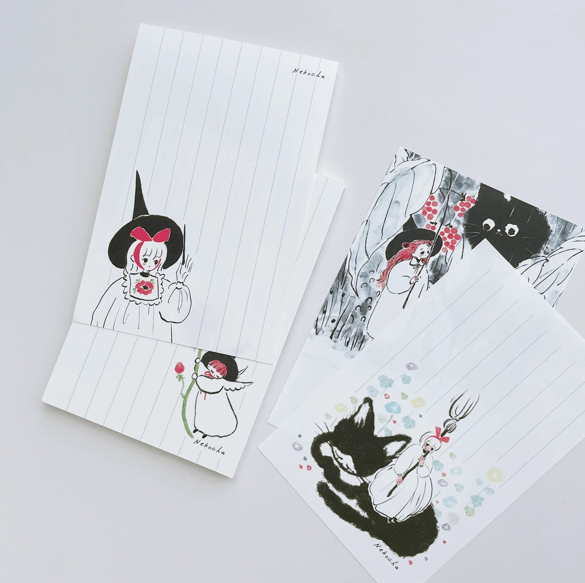 Nekocha Memo Pad: Anemone Flower Witch