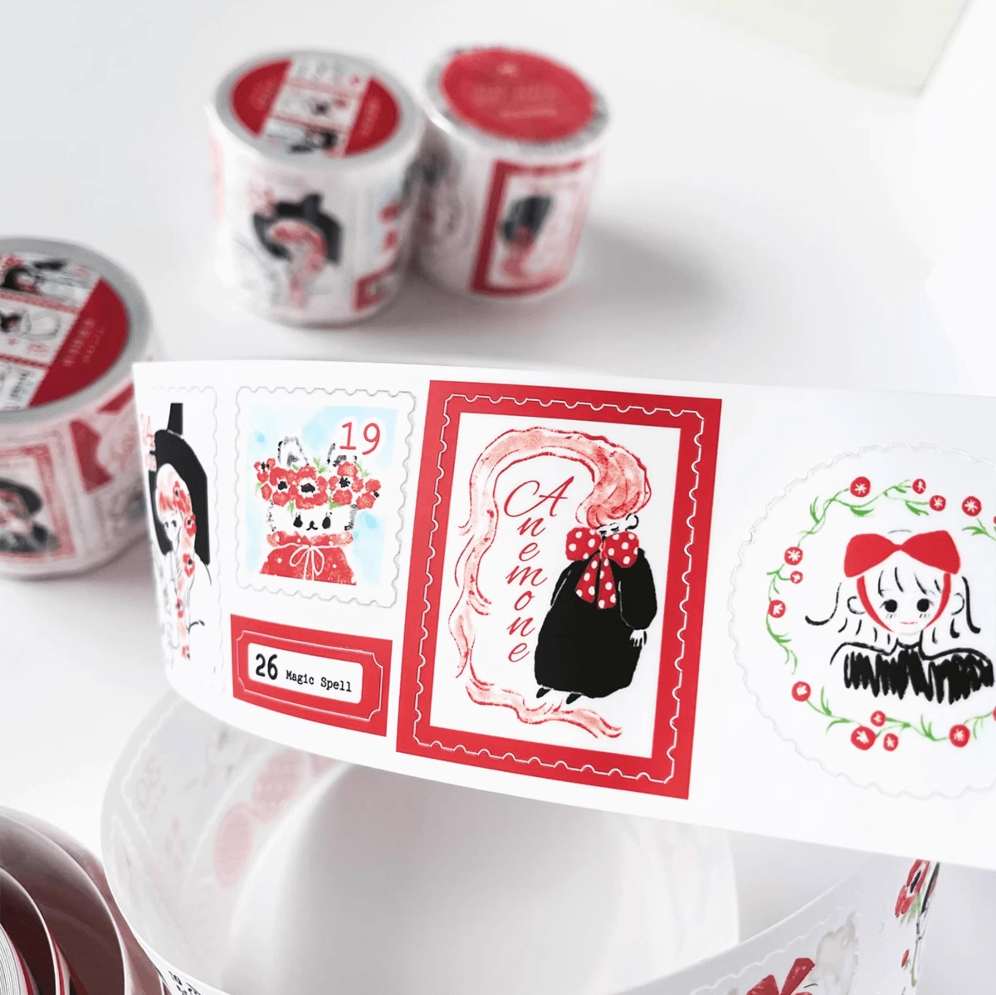 Nekocha Sticker Tape: Anemone Flower Witch