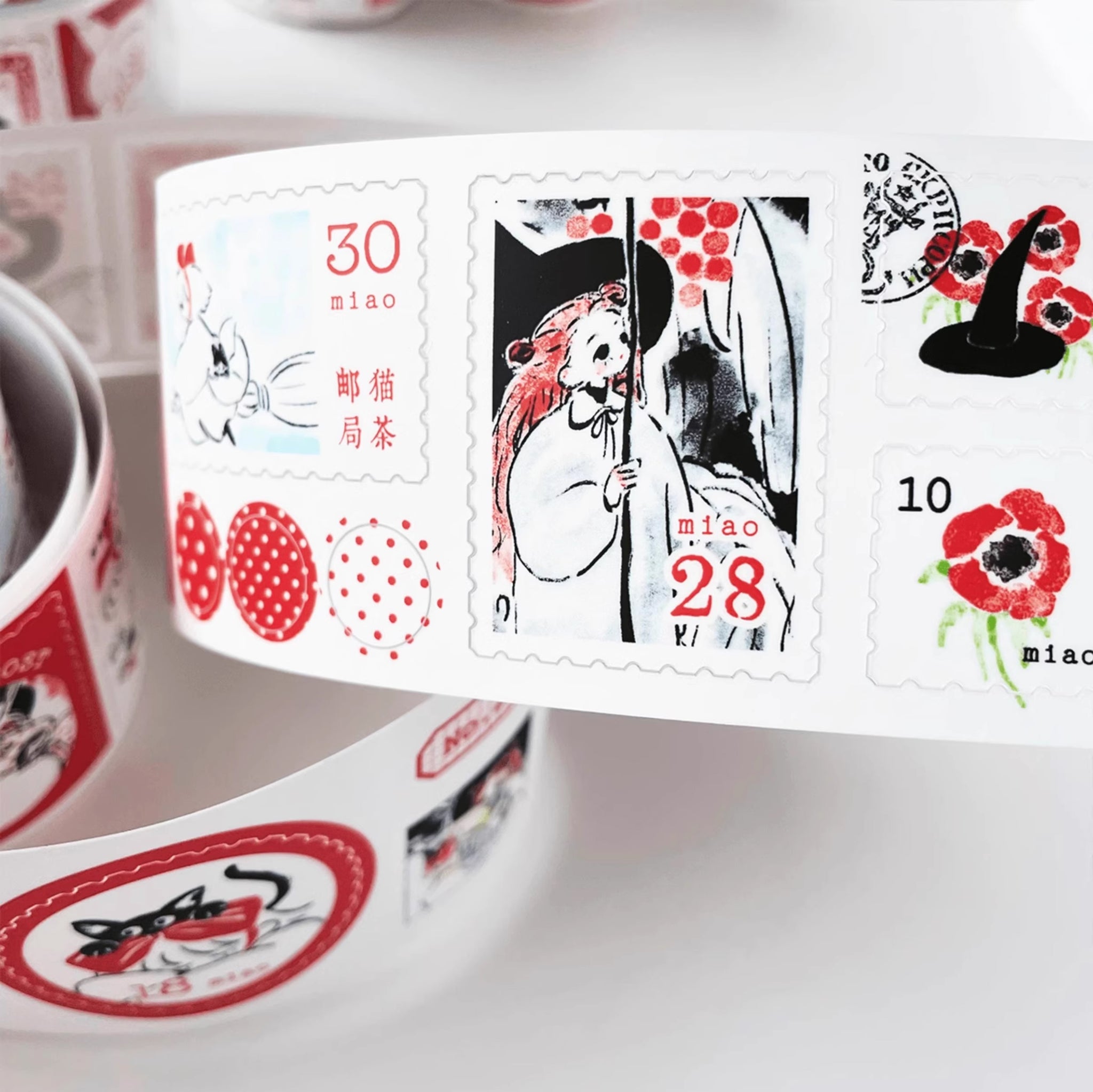 Nekocha Sticker Tape: Anemone Flower Witch