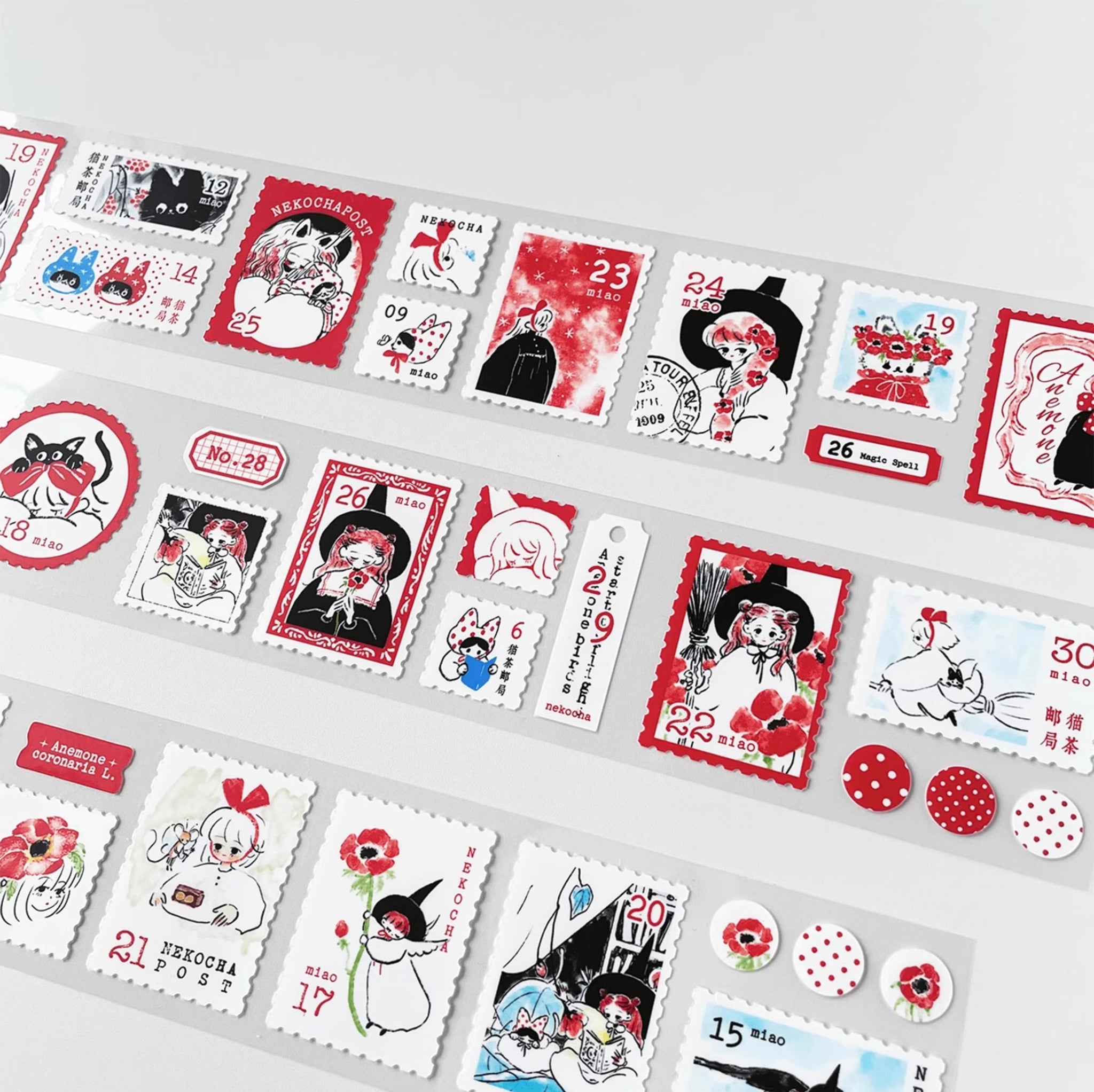 Nekocha Sticker Tape: Anemone Flower Witch