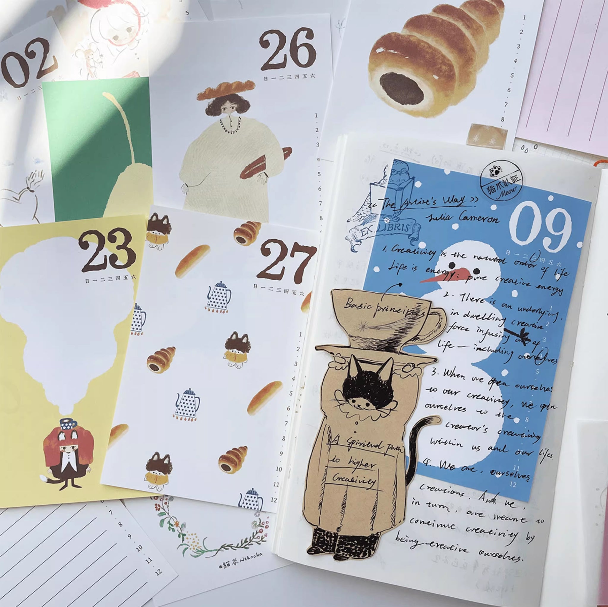 Nekocha Memo Paper: Butterfly Moment