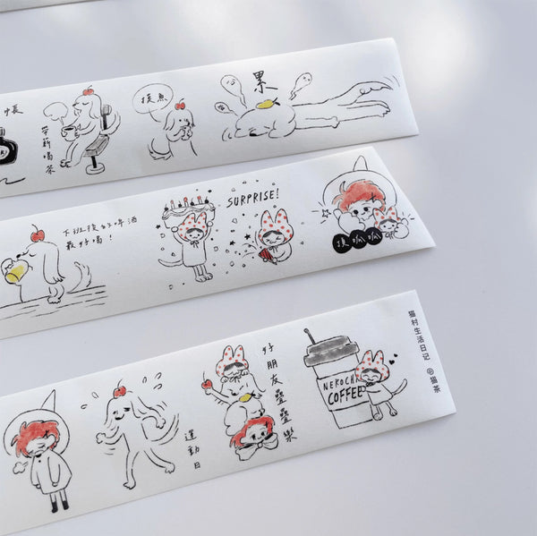 Nekocha Washi Tape: Daily Life in Kitty Village