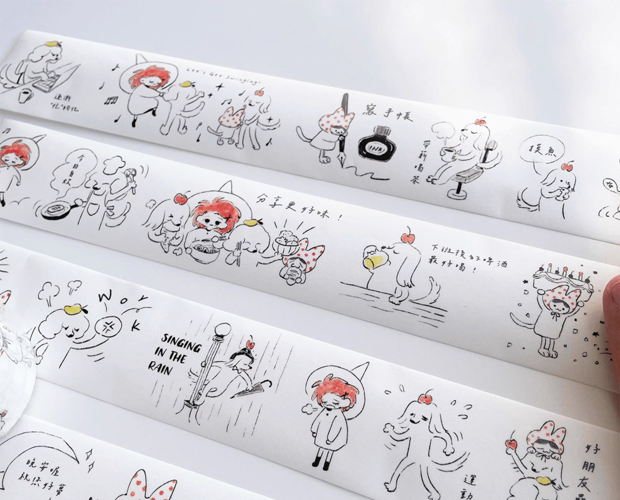 Nekocha Washi Tape: Daily Life in Kitty Village