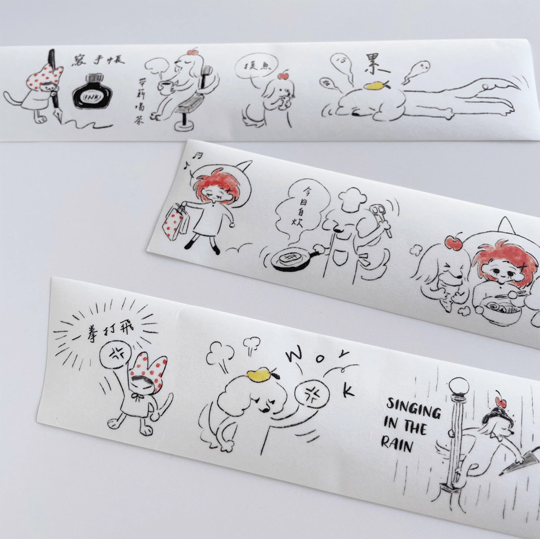 Nekocha Washi Tape: Daily Life in Kitty Village