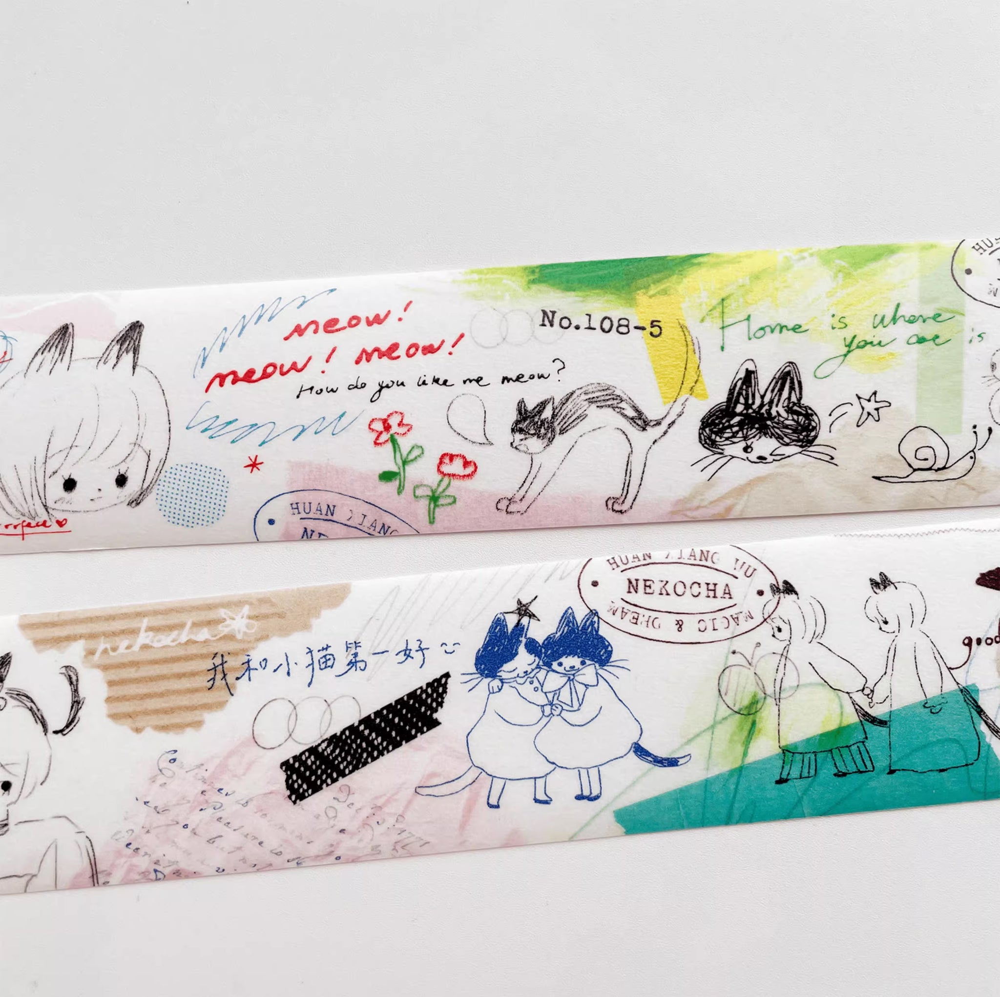 Nekocha Washi Tape: Doodle Page