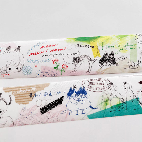 Nekocha Washi Tape: Doodle Page