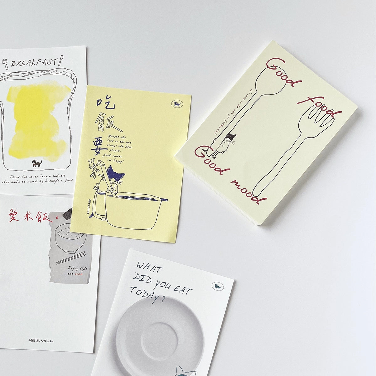 Nekocha Memo Pad: Eat Well